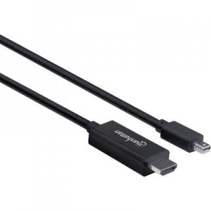 Image of Manhattan HDMI Cable 100.00cm 153270 Black [1x Mini DisplayPort plug - 1x HDMI plug]