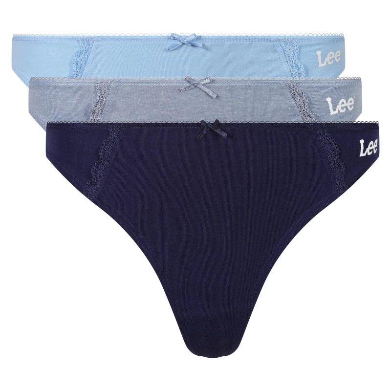 Image of Lee 3 Pack Thong Briefs - Multi Multi 8