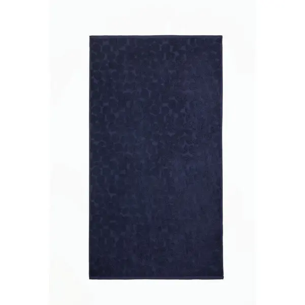 Image of Fusion Fusion Ingo Geometric Jacquard 100% Cotton 550gsm Hand Towel, Navy ICLNYTXPCU