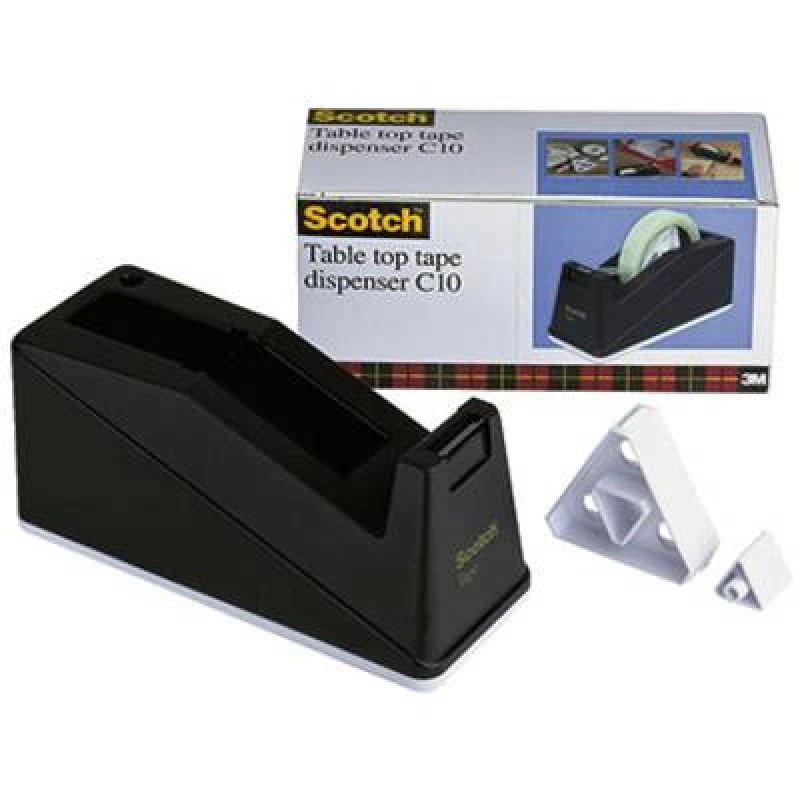 Image of Scotch Scotch Tape dispenser C10 Black Barrel width (max.): 25mm Length (max.) 66 m 7000080564