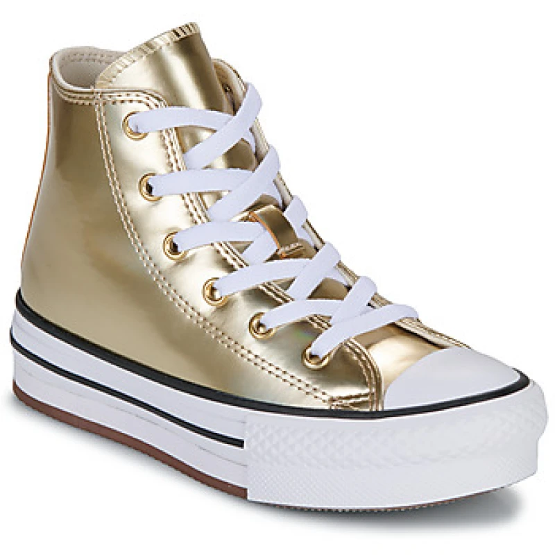 Image of Kids All Star EVA Lift Hi Metallic Trainers