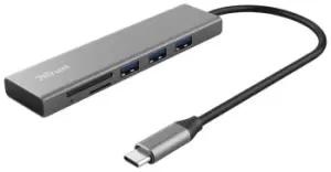Image of Trust Halyx 3 Port USB Hub & Card Reader Combo