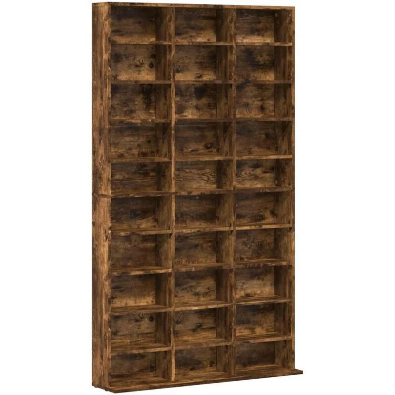 Image of VIDAXL Cd Cabinet Smoked Oak 102x23x177.5cm Engineered Wood Vidaxl 8720286931554