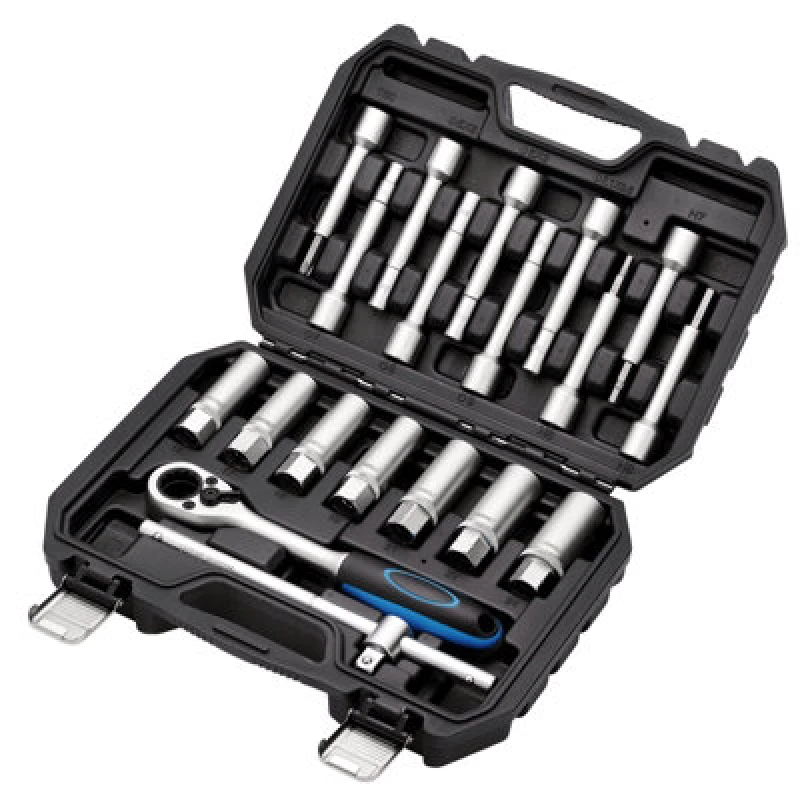 Image of Draper 19 Piece 1/2" Drive Shock Absorber Strut Nut Socket Set 13604 Drive: 1/2"