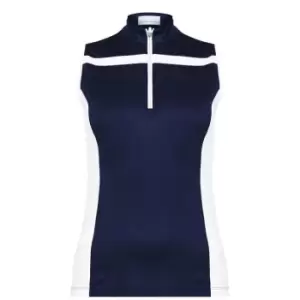 Image of Callaway quarter Zip Colour Block Vest - Blue