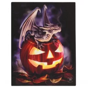 Image of 19 x 25cm Trick or Treat Canvas Plaque By Anne Stokes