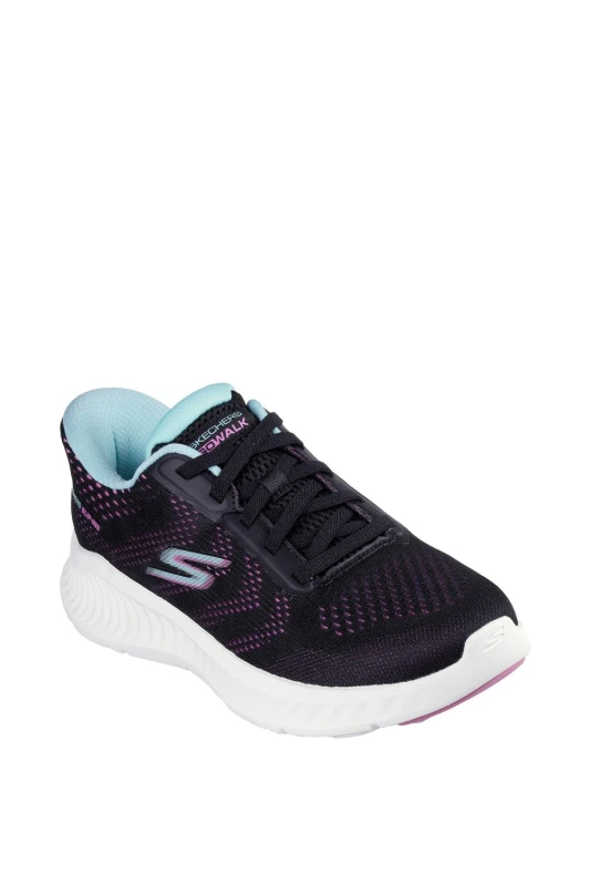 Image of Skechers Womens Go Walk Now Khloe Trainers in Black Size: 3 Black Female 3