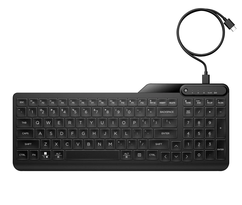 Image of HP 405 Multi-Device Backlit Wired Keyboard 7N7C1AA