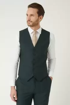 Image of Slim Fit Green Waistcoat