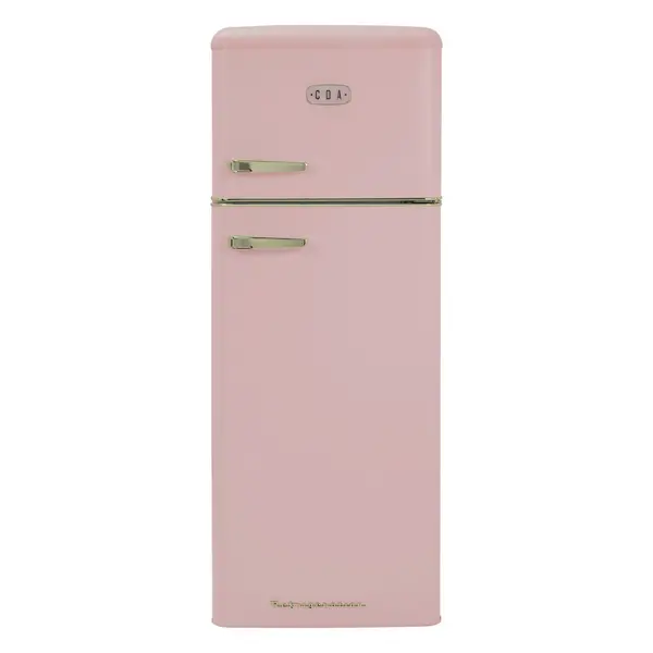 Image of CDA Betty Tea Rose 206L Retro Freestanding Fridge Freezer