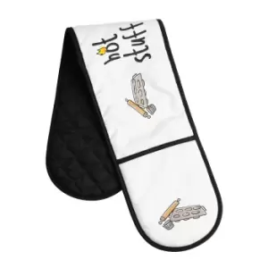 Image of Double Oven Glove in Doodle Design