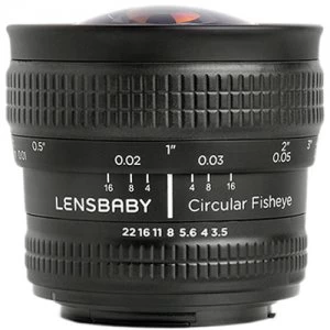 Image of Lensbaby Circular Fisheye 5.8mm f/3.5 Lens for Canon EF Mount - Black