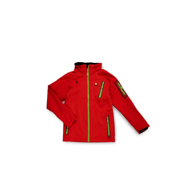 Image of Peak Mountain Children's softshell jacket Peak Mountain Ecolok Rouge Male 14 ans ECOLOK/10-16/BG-ROUGE