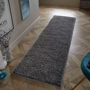 Image of Esselle Larissa Charcoal Shaggy Runner 67 x 200cm
