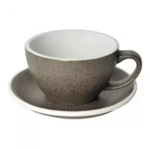 Image of Cafe Latte cup with a saucer Loveramics Egg Granite, 300ml