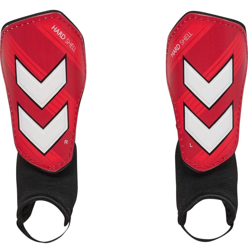Image of Hummel Shin Guards Senior Red/White unisex Small