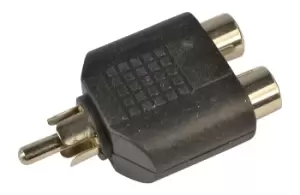 Image of Dual Phono Socket to Single Phono Plug