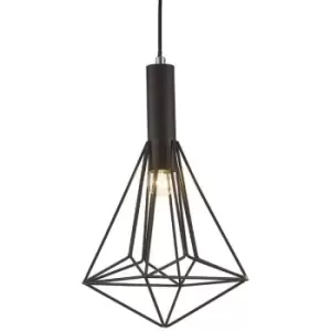 Image of Pendant lamp Kristoff Black 1 bulb 45cm