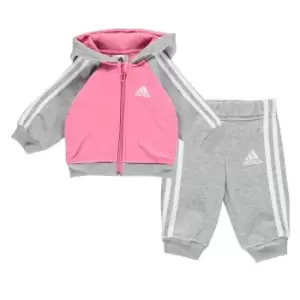 Image of adidas Stripe Fleece Tracksuit Babies - Pink