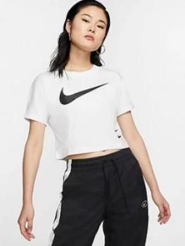Image of Nike Nsw Sportswear Swoosh Top - White