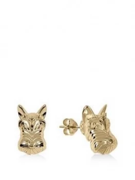 Image of Radley Gold Tone Dog Stud Ladies Earrings