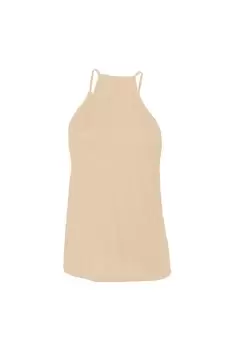 Image of Flowy High Neck Sleeveless Tank Top