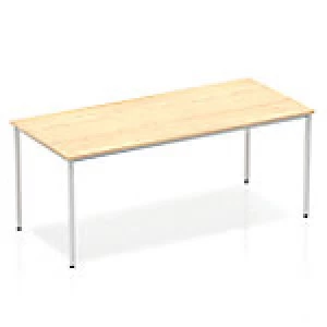 Image of Impulse Straight Table 1800 Maple Box Frame Leg Silver
