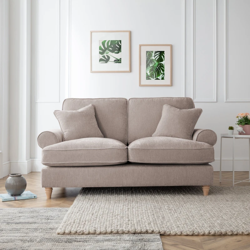 Image of The Great Sofa Company Ezra 2 Seater Sofa Manhattan Putty in Taupe Unisex