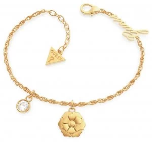 Image of Guess Peony Gold Plated Charm Bracelet UBB79169-L Jewellery