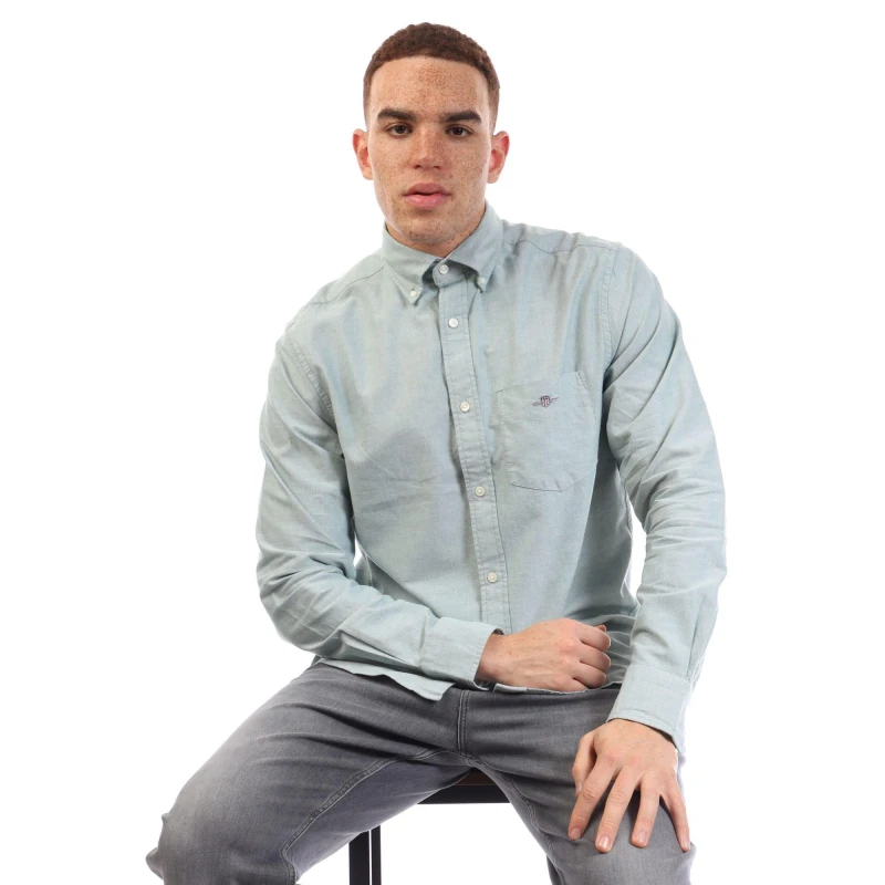 Image of Gant Regular-Fit Oxford Shirt Green male S