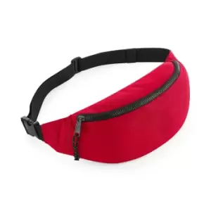 Image of BagBase Unisex Recycled Belt Bag (One Size) (Classic Red)