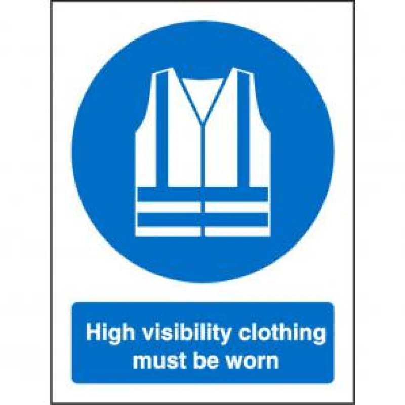 Image of Seco Mandatory Safety Sign High Visibility Clothing Must Be Worn Self EXR28713SS