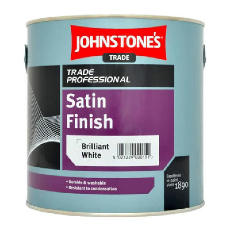 Image of Johnstone's Trade Johnstones Trade Satin Finish Brilliant White 2.5L