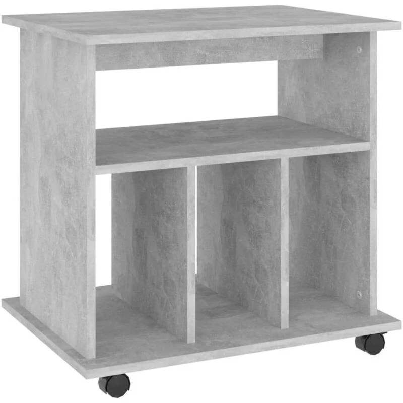 Image of VIDAXL Rolling Cabinet Concrete Grey 60x45x60cm Engineered Wood Vidaxl 8720286610183