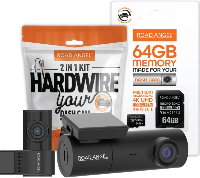 Image of Road Angel Halo Spark Dual Deluxe 1080p Dash Cam 64GB MicroSD Card &am