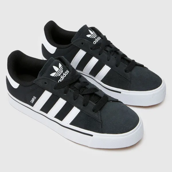 Image of adidas Black & white campus vulc Youth trainers Black & White UK 5 (EU 38)