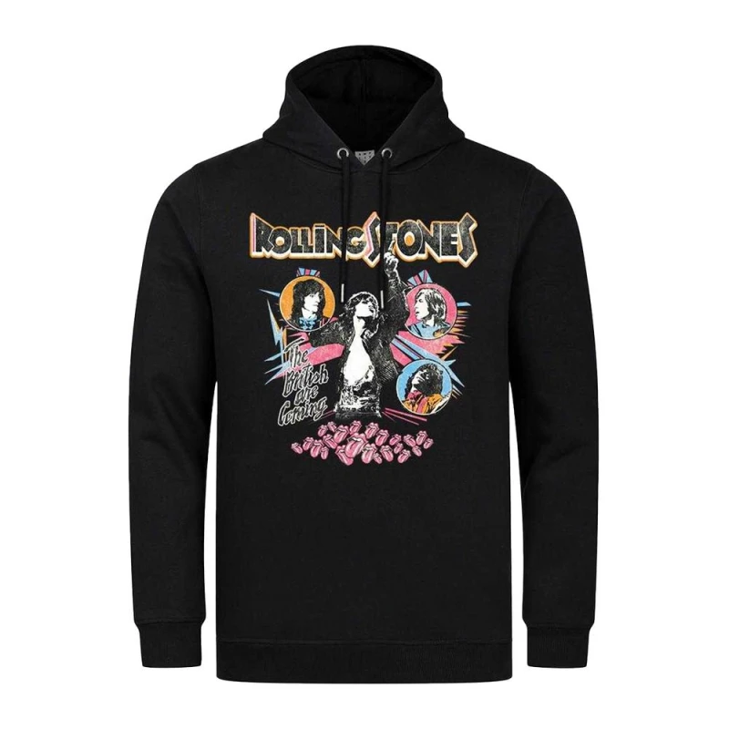 Image of Amplified Mens British Are Coming The Rolling Stones Hoodie in Black Size: XS Black Male XS