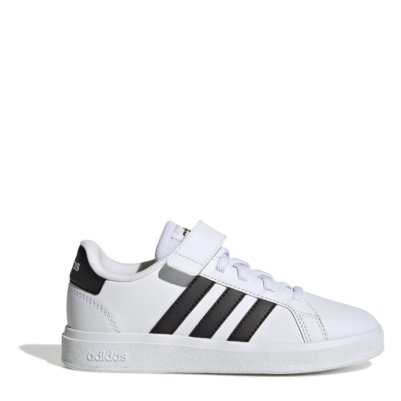 Image of adidas Grand Court Child Boys Trainers White/Black male C13 (31.5)