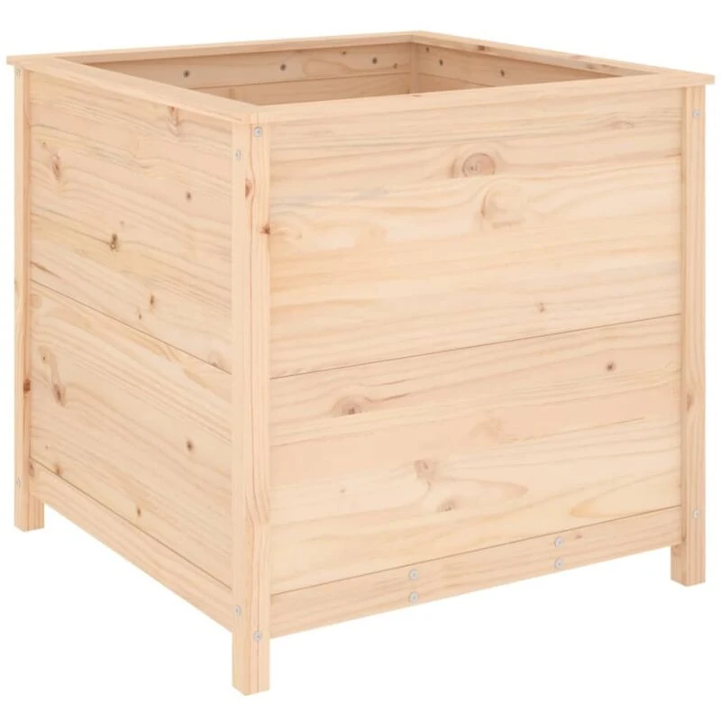 Image of vidaXL Garden Planter 82.5x82.5x78cm Solid Wood Pine, Brown 825303