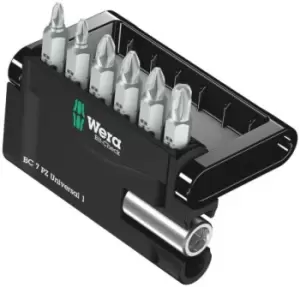 Image of Wera Impact Bit Set 7 Pieces, Hexagon, Pozidriv