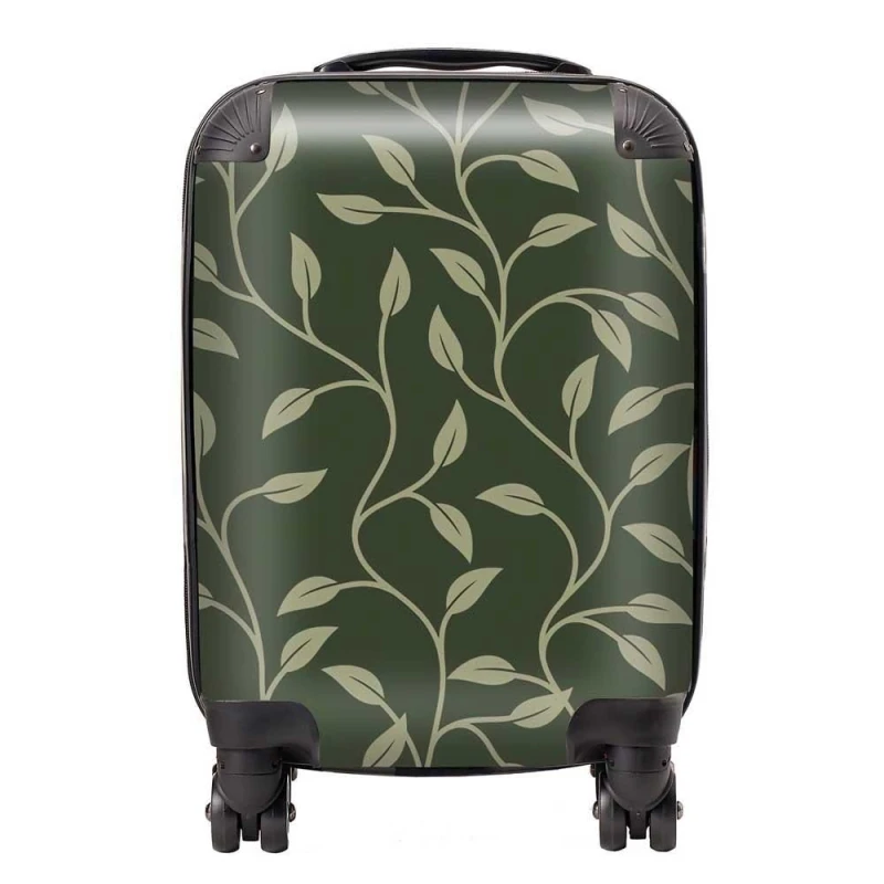 Image of Warren Reed - Designer Green Shrub With Leaves Suitcase Size: Cabin Green Unisex Cabin