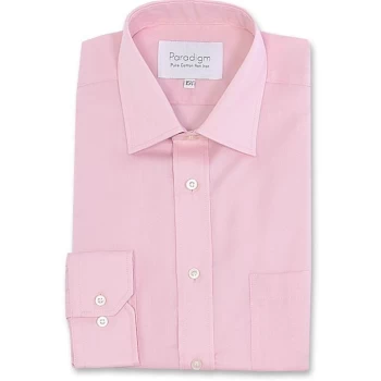 Image of Paradigm Paradigm Single Cuff 100% Cotton Non-Iron Shirt - Blue