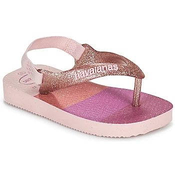 Image of Havaianas BABY PaleTTE GLOW Girls Childrens Flip flops / Sandals in Pink toddler