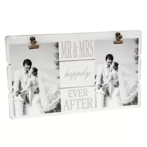 Image of Message Clip Frame Double Mr & Mrs