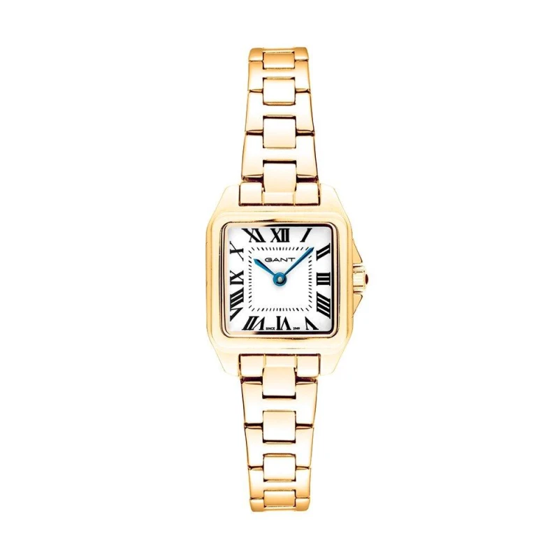 Image of Gant Adults Seneca 54 Analogue Quartz Watch White/Gold unisex One Size
