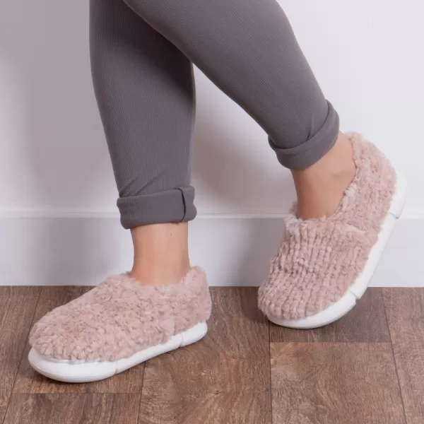 Image of totes Kids Icons Cloud Textured Fur Mule Slippers With EVA Sole Cream
