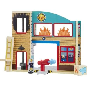 Image of Fireman Sam Wooden Fire Station Playset