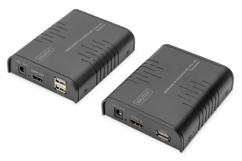 Image of Digitus HDMI KVM IP Extender Set. Full HD