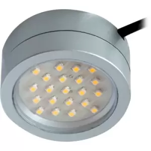 Image of Robus CAPTAIN 2W LED Mains Voltage Cabinet Light - Cool White - Satin Silver Integrated Luminaire - R2CLED240CW-15