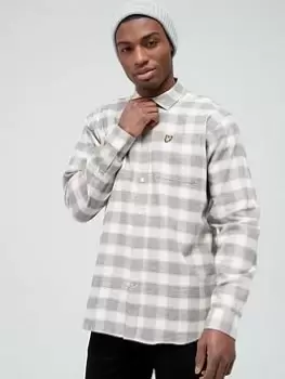 Image of Lyle & Scott Check Overshirt - Taupe, Size S, Men